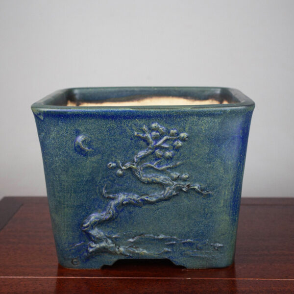 bonsai pot 1 25 Hand made IBUKI bonsai pot by Mariusz Folda. Size: 22,5 x 21,5 x 17 cm high.   Image of bonsai pot 1 25