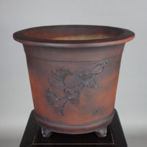 bonsai pot 1 3 300x300 Hand made IBUKI bonsai pot by Mariusz Folda. Size: 26 x 21 x 7,5 cm high.   Image of bonsai pot 1 3 300x300