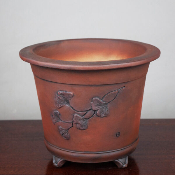 bonsai pot 6 8 Hand made IBUKI bonsai pot by Mariusz Folda. Size:  24 x 19,5 cm high.   Image of bonsai pot 6 8