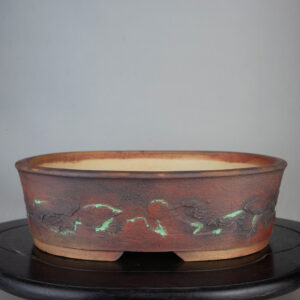 bonsai pot 1 17 300x300 Hand made IBUKI bonsai pot by Mariusz Folda. Size: 40 x 38 x 21,5 cm high.   Image of bonsai pot 1 17 300x300